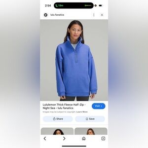 Lululemon Athletica Azure Half-Zip Pullover